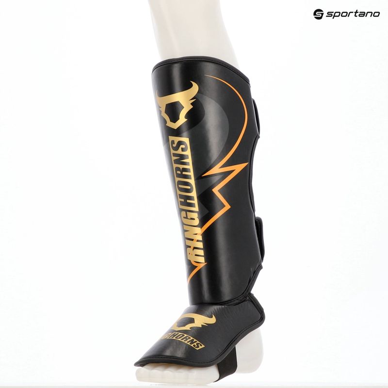 Schienbein- und Fußschützer Venum Ringhorns Charger Shin black/gold 7