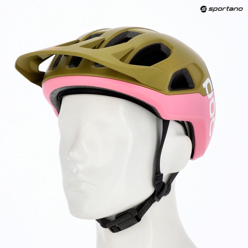 Fahrradhelm POC Cularis olivine green matt/thulite pink matt 6
