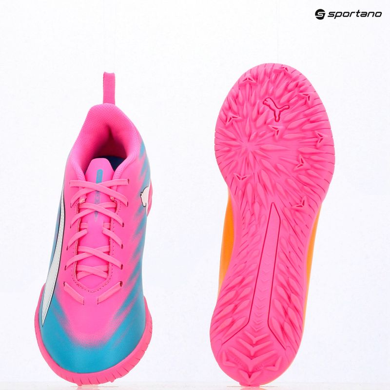 Kinder Fußballschuhe PUMA Ultra 6 Play TT Jr poison pink/puma white/sun stream/bright aqua/puma black 16
