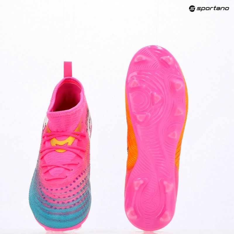 Kinder Fußballschuhe PUMA Future 9 Match FG/AG Jr poison pink/puma white/sun stream/bright aqua/puma black 15