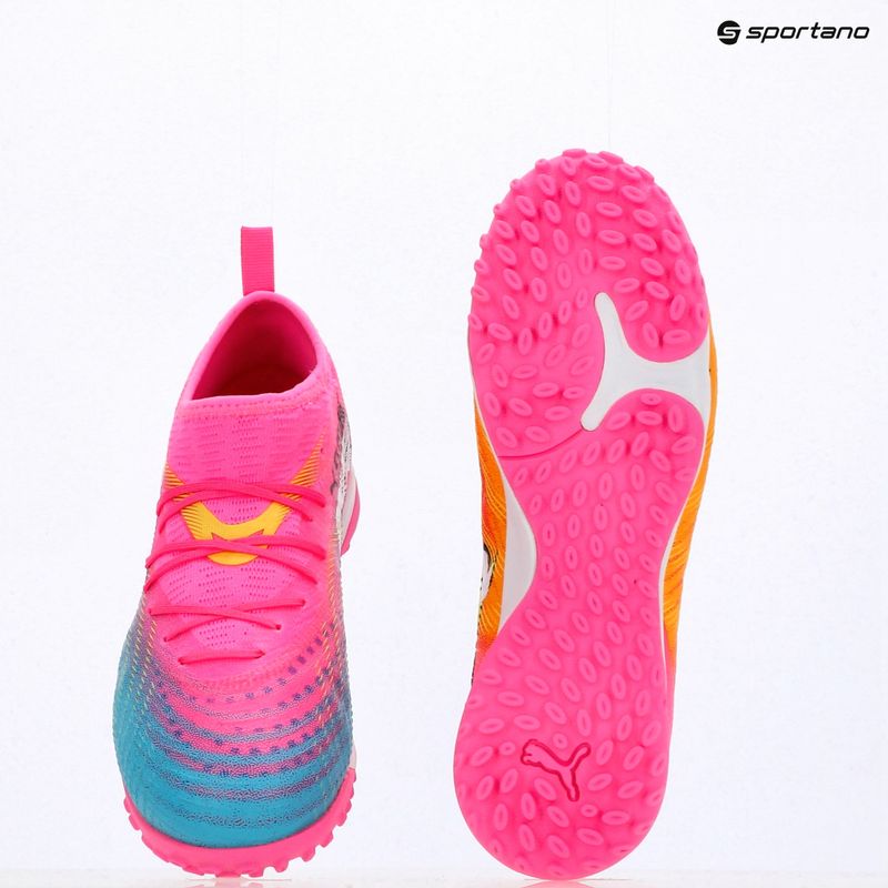 Kinder Fußballschuhe PUMA Future 9 Match TT + Mid Jr poison pink/puma wht/sun stream/bright aqua/puma blk 14