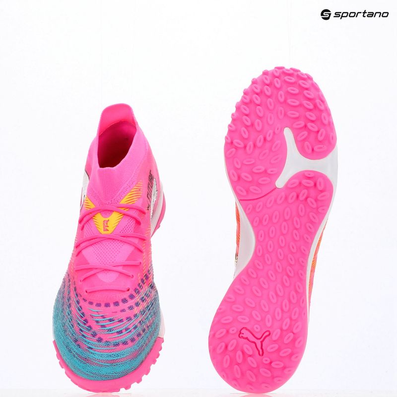 Fußballschuhe PUMA Future 9 Match TT poison pink/puma white/sun stream/bright aqua/puma black 17