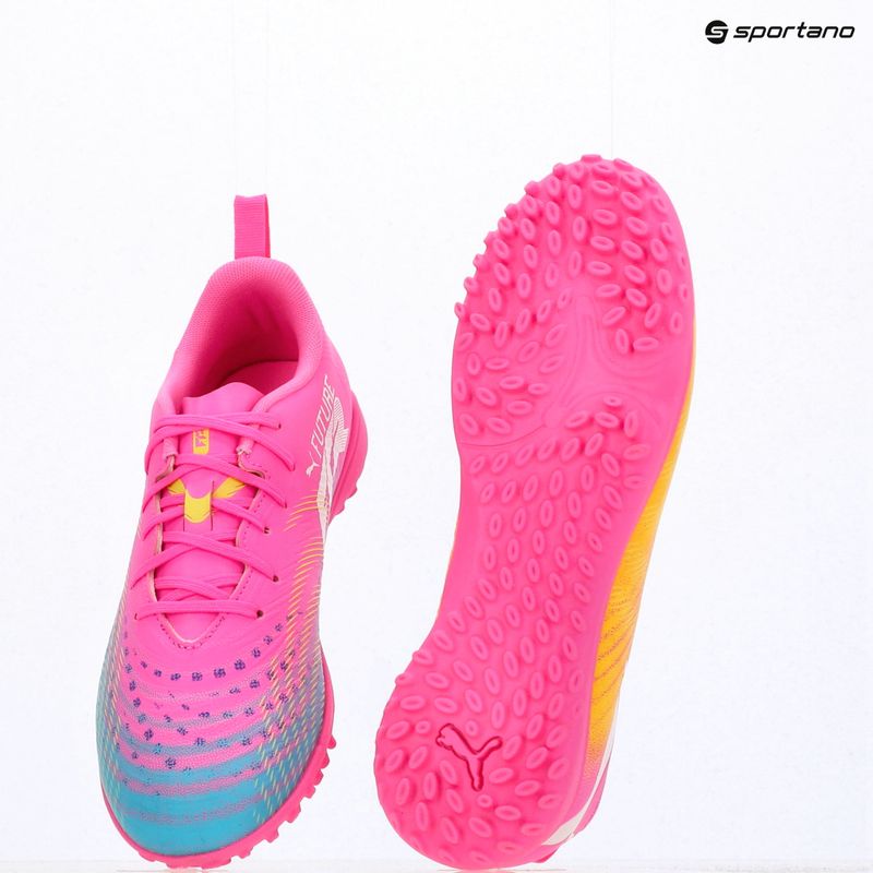 Kinder Fußballschuhe PUMA Future 9 Play TT poison pink/puma white/sun stream/bright aqua/puma black 17