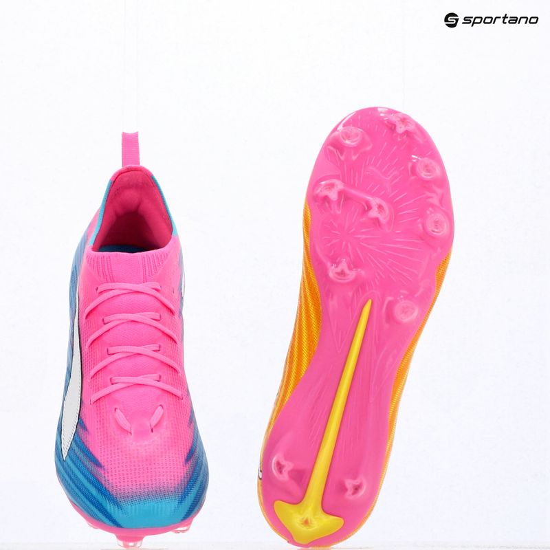 Kinder Fußballschuhe PUMA Ultra 6 Pro Jr FG/AG poison pink/puma white/sunstream/bright aqua/puma black 15
