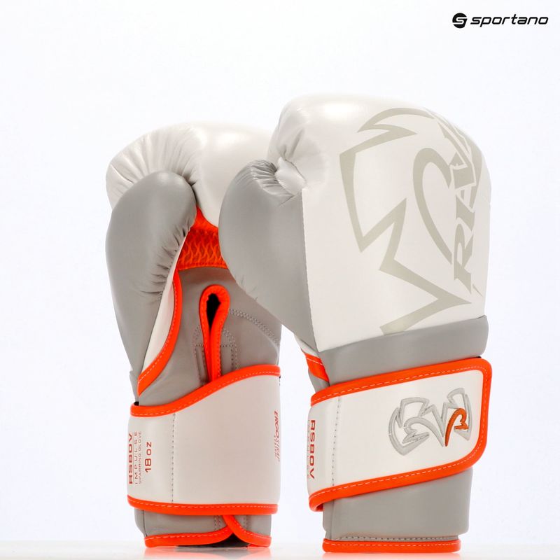 Boxhandschuhe Rival Impulse Sparring Gloves Gants white/orange 5