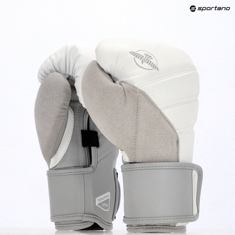 Hayabusa T3 weiß/graue Boxhandschuhe 8