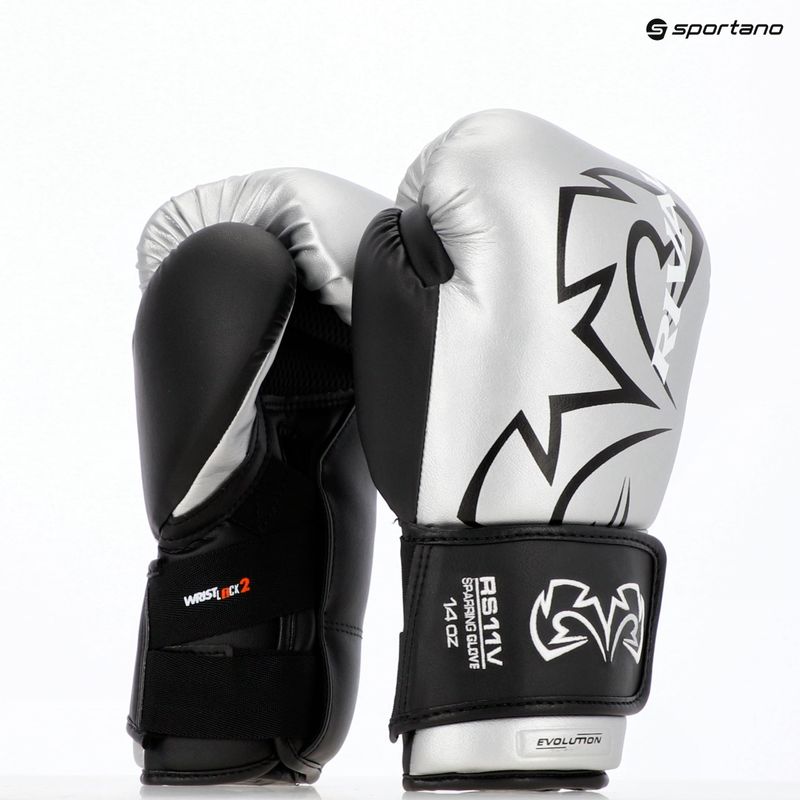 Rival RS11V Professionelle silberne Boxhandschuhe 5