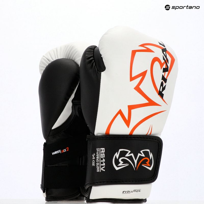 Rival RS11V Professionelle weiße Boxhandschuhe 9