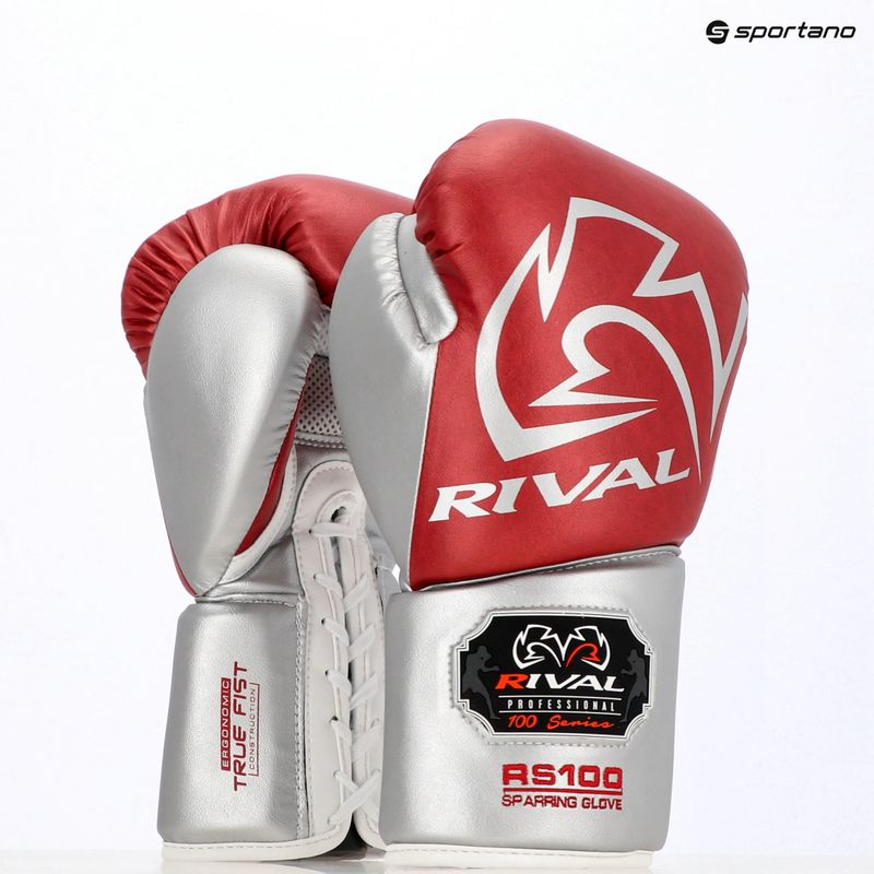 Boxhandschuhe Rival RS100 Professional red/silver 13