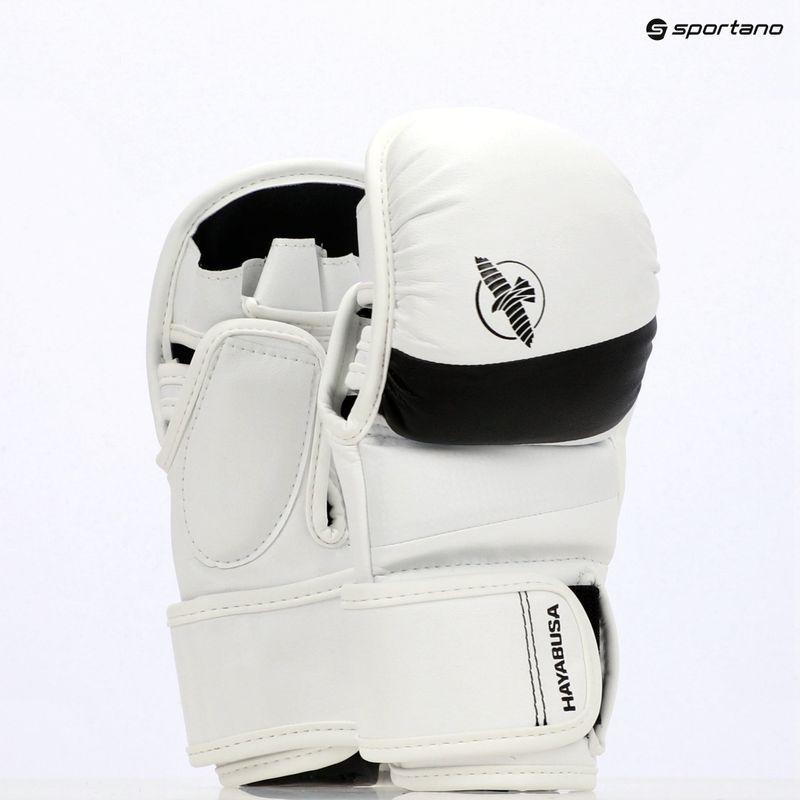 Hayabusa T3 Hybrid weiß/schwarz Grappling-Handschuhe 8