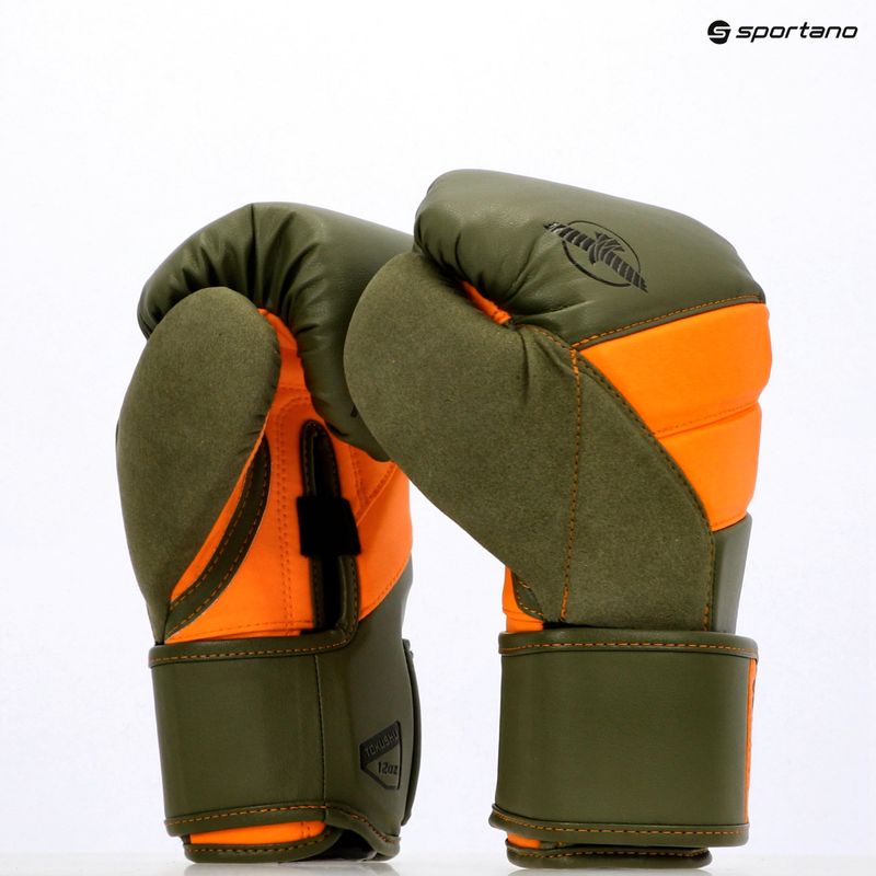 Hayabusa T3 grün/orange Boxhandschuhe 8