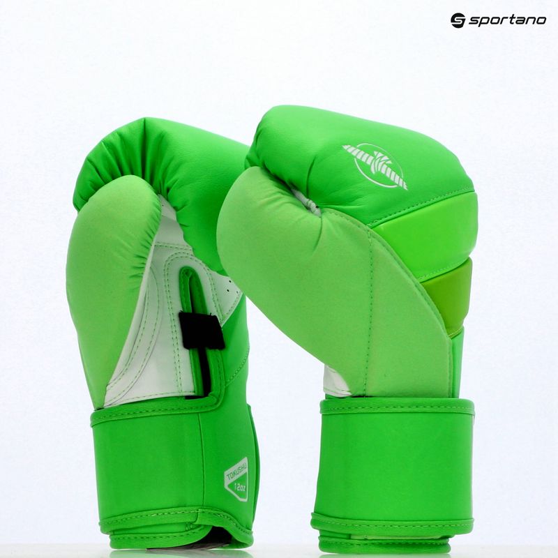 Hayabusa T3 Neon neongrüne Boxhandschuhe 8