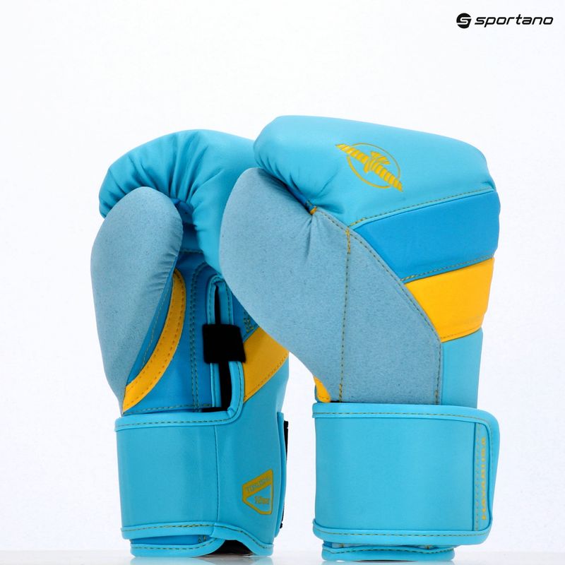 Hayabusa T3 blau/gelbe Boxhandschuhe 8