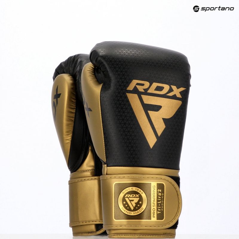 Boxhandschuhe RDX L2 Mark Pro SPaarring Boxing Hook & Loop golden 12
