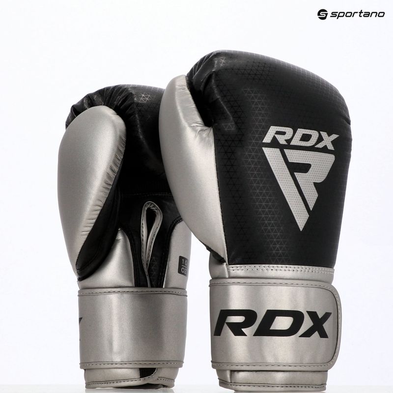 Boxhandschuhe RDX L2 Mark Pro SPaarring Boxing Hook & Loop silver 11
