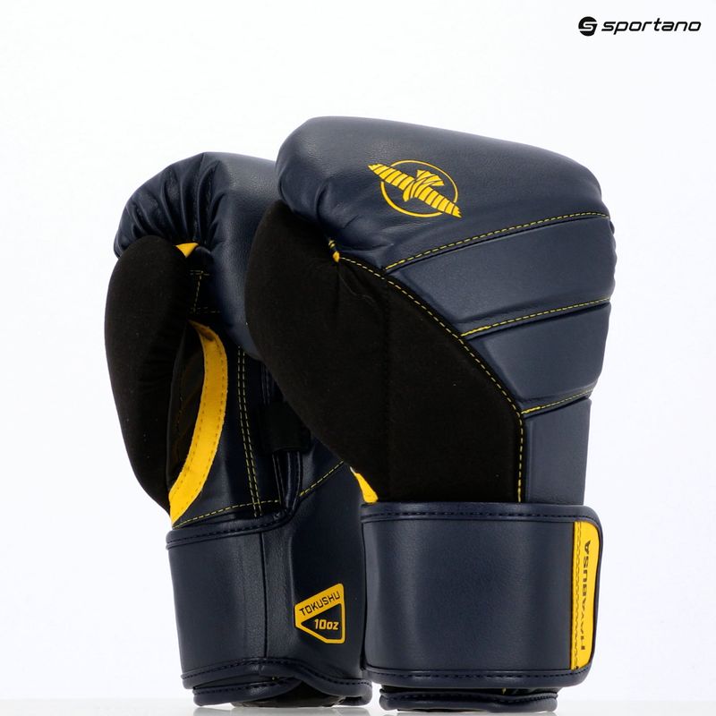 Hayabusa T3 navy/gelbe Boxhandschuhe 8