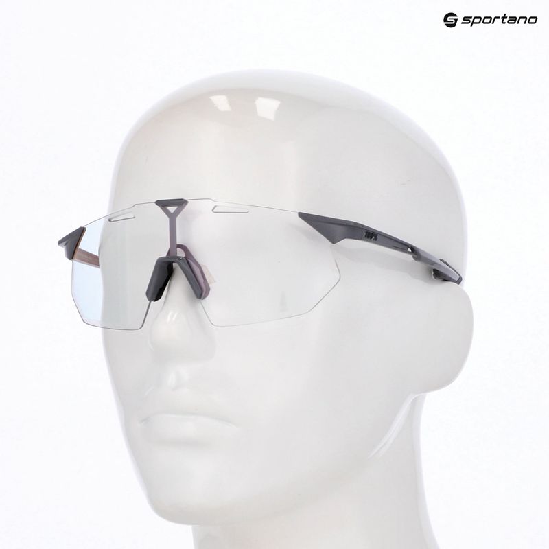 Sonnenbrille 100% Hypercraft SQ gloss light grey/rose gold mirror photochromic 7