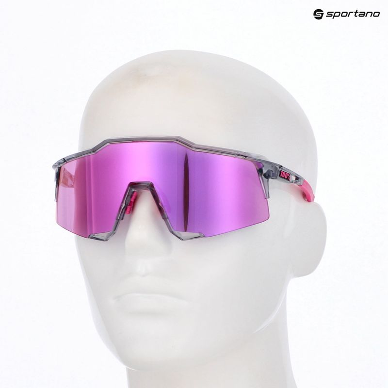 100% Speedcraft Sonnenbrille poliert transluzent grau/violett Mehrschichtspiegel 5