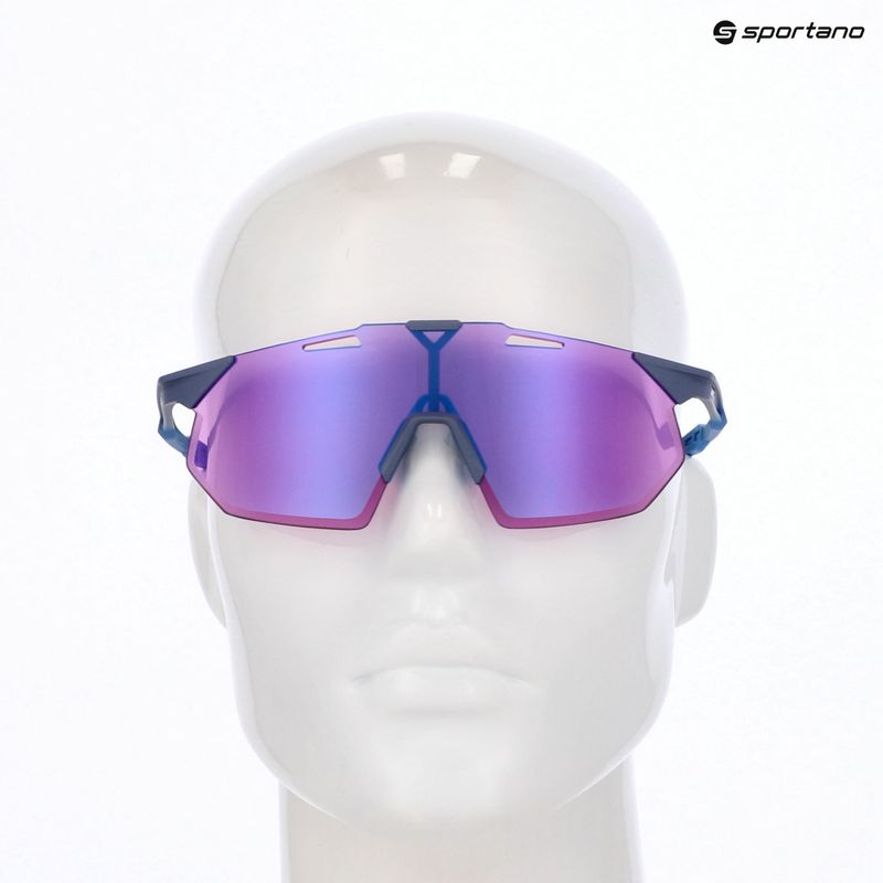 Sonnenbrille 100% Hypercraft SQ satin storm metallic/purple mirror 8