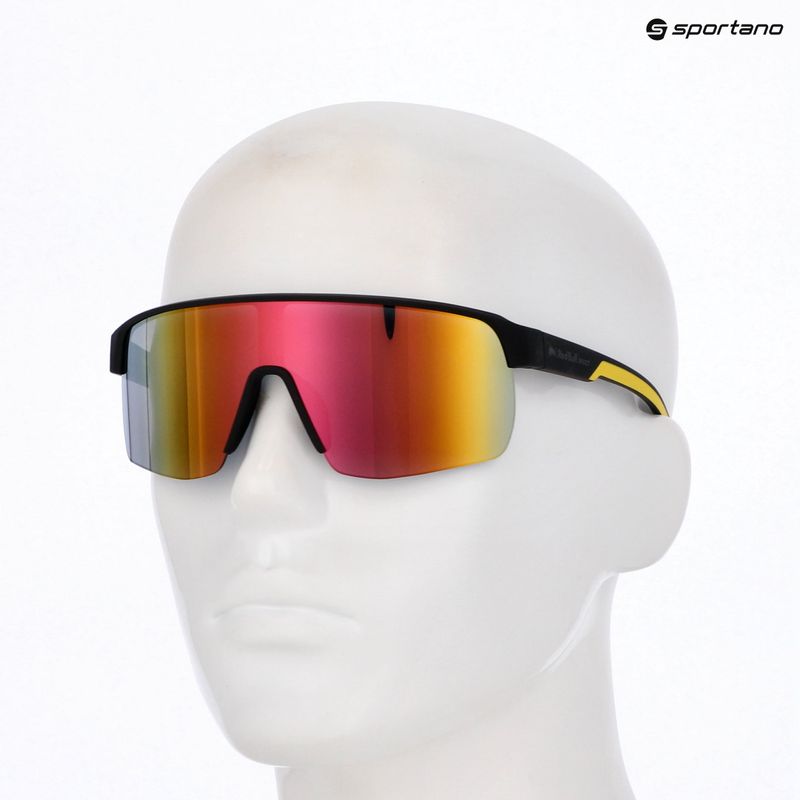 Red Bull SPECT Dakota schwarz/braun mit rosa-gelber Spiegel-Sonnenbrille 6