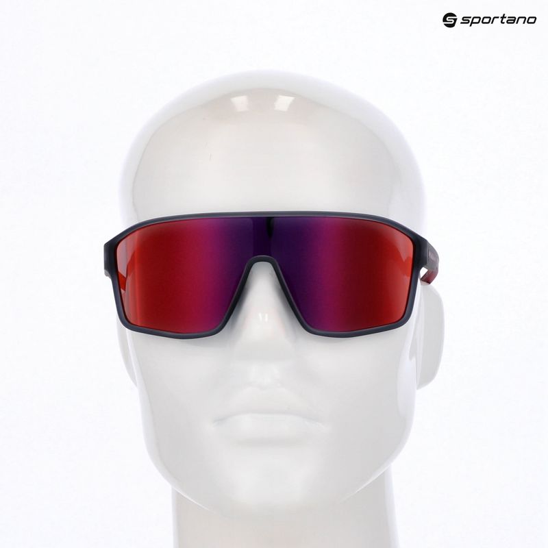 Sonnenbrille Red Bull SPECT Daft grey midnight/smoke with red-purple mirror 7
