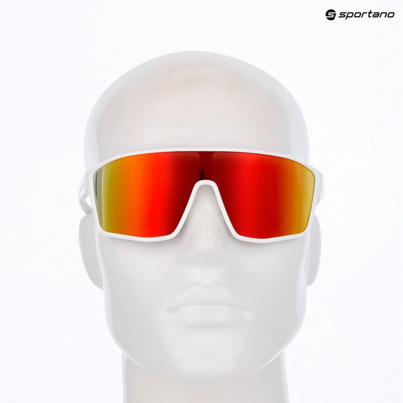 Red Bull SPECT Daft weiß/braun mit orangefarbener Spiegel-Sonnenbrille 4