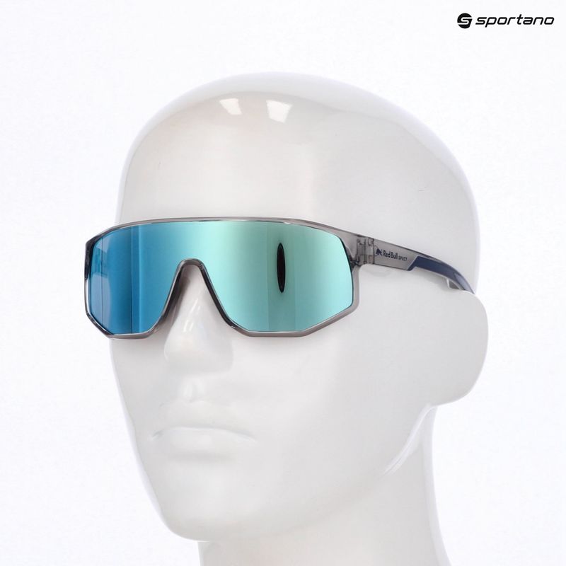 Sonnenbrille Red Bull SPECT Dash light grey/smoke with blue mirror 7