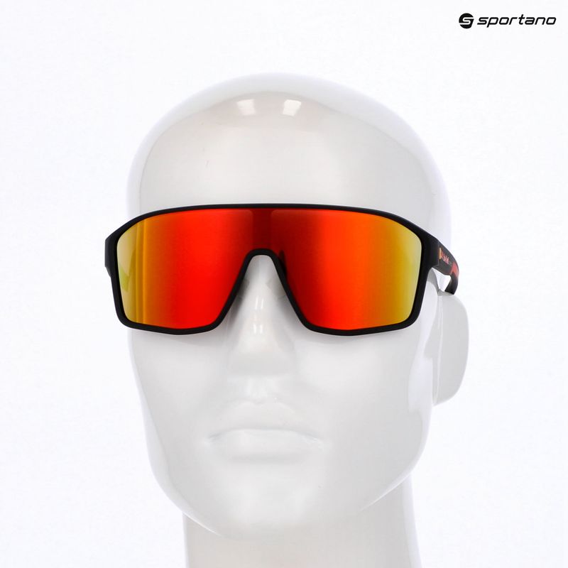 Red Bull SPECT Daft Sonnenbrille schwarz/braun mit rotem Spiegel 6