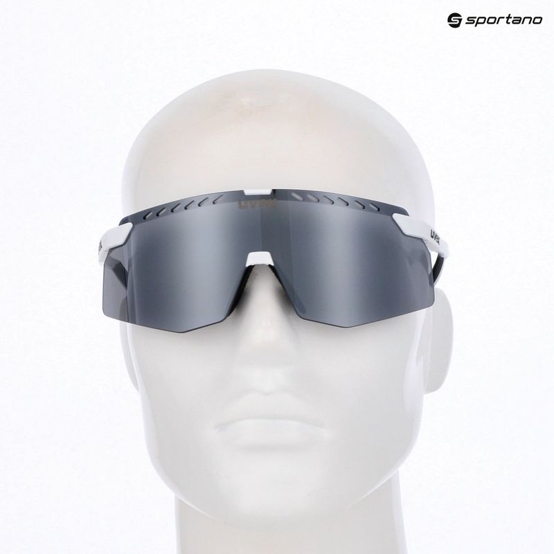 Sonnenbrille UVEX Pace Stage white matt/mirror silver 7