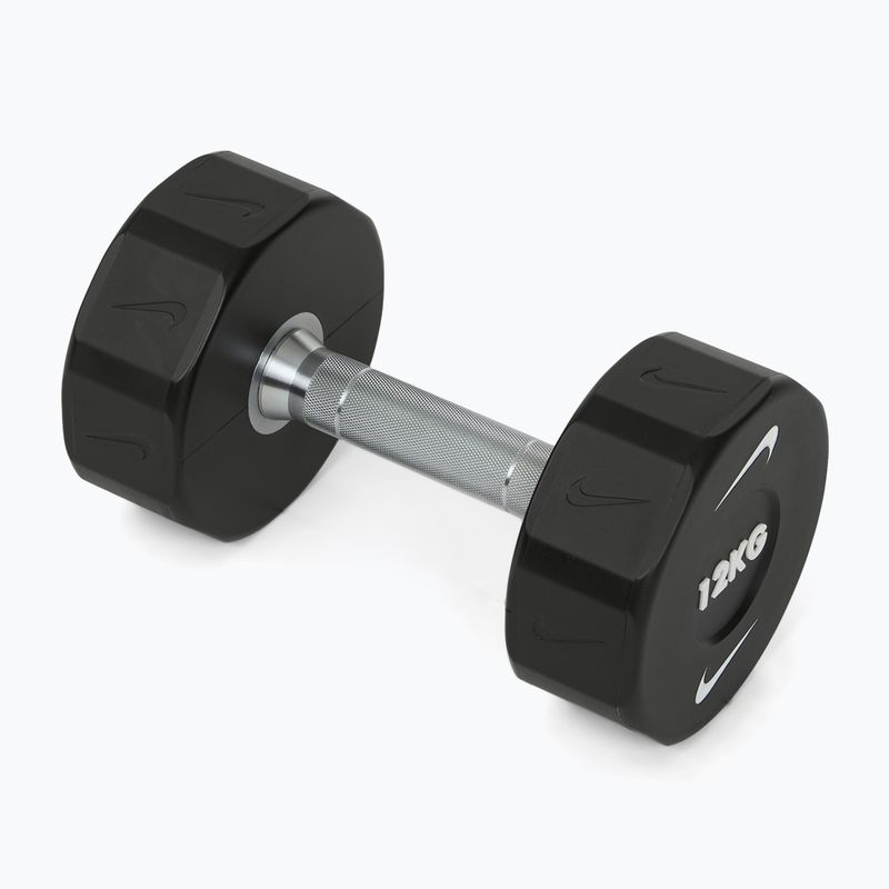Chromierte Hantel Nike Strength Pro Urethane Dumbbell 12 kg black/white