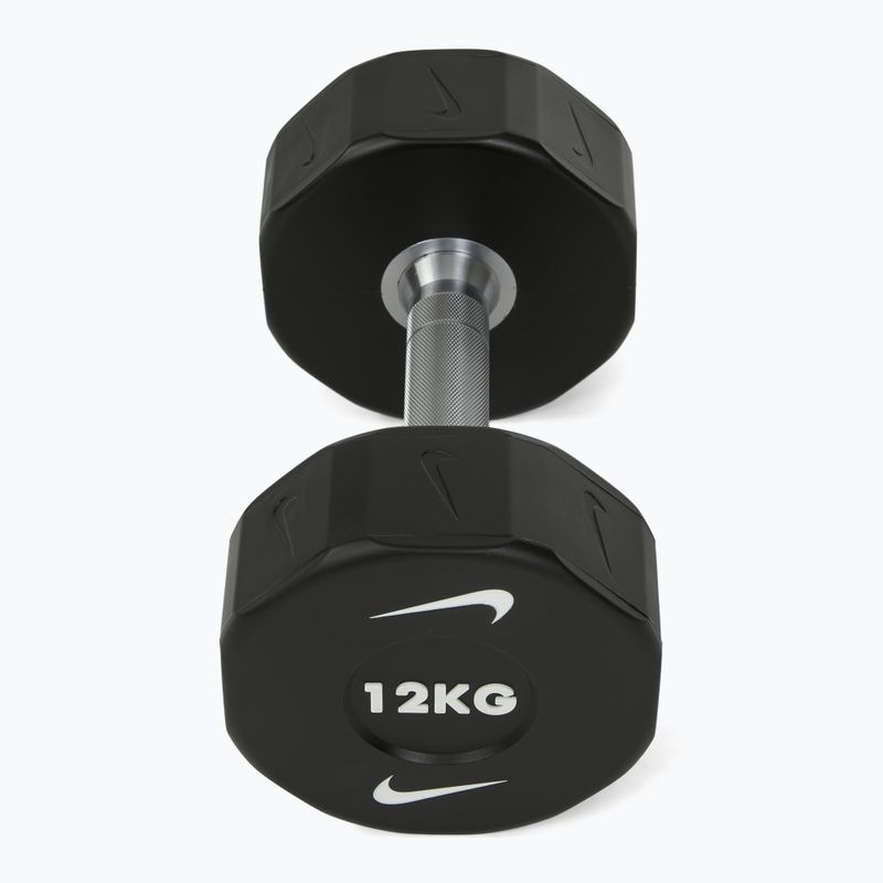Chromierte Hantel Nike Strength Pro Urethane Dumbbell 12 kg black/white 2