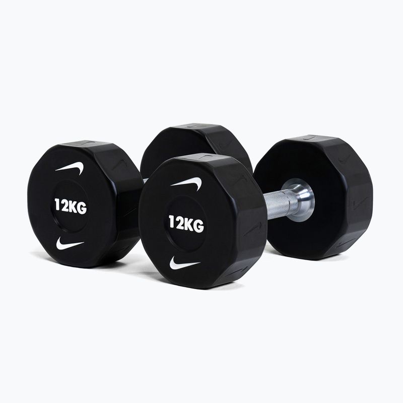 Chromierte Hantel Nike Strength Pro Urethane Dumbbell 12 kg black/white 5