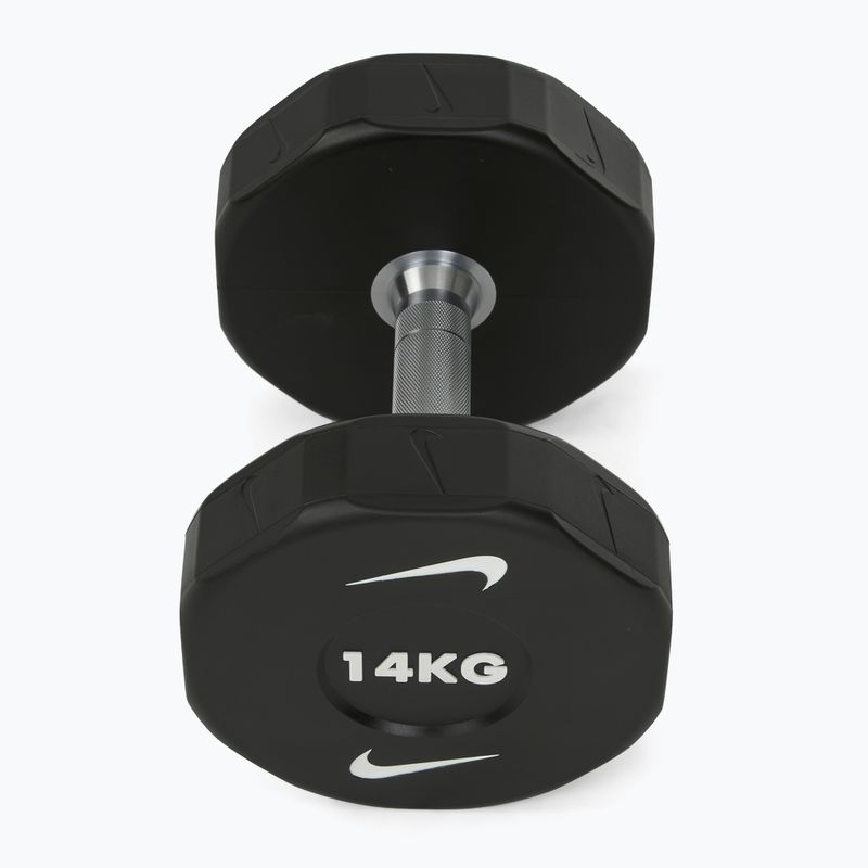 Chromierte Hantel Nike Strength Pro Urethane Dumbbell 14 kg black/white 2