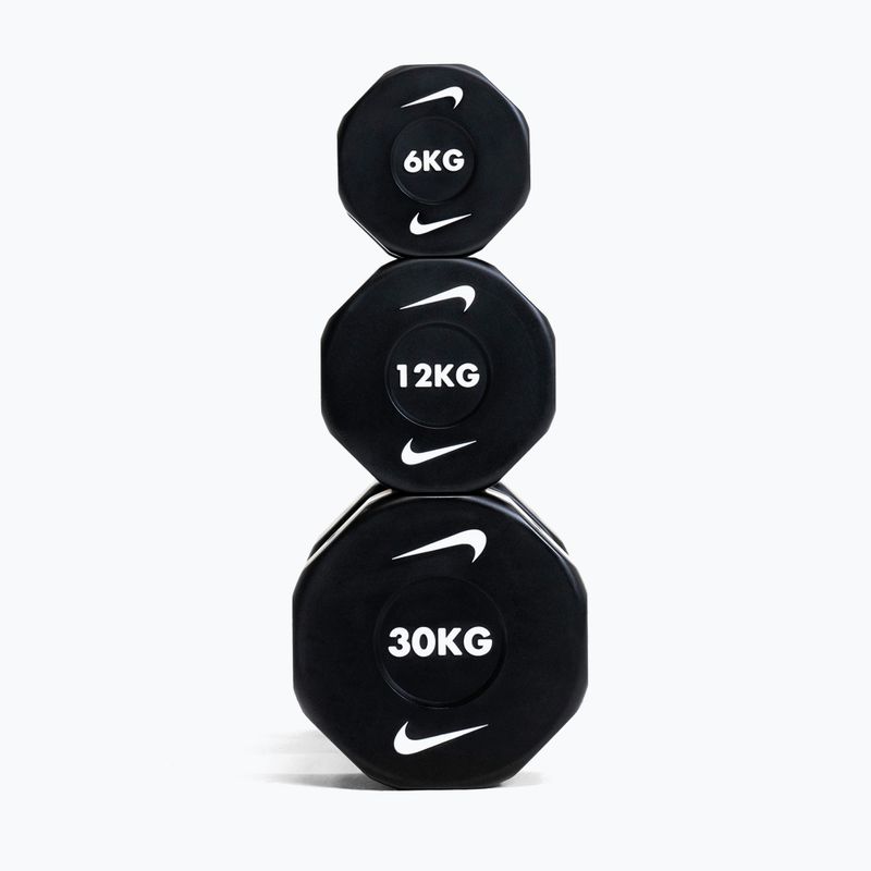 Chromierte Hantel Nike Strength Pro Urethane Dumbbell 14 kg black/white 6