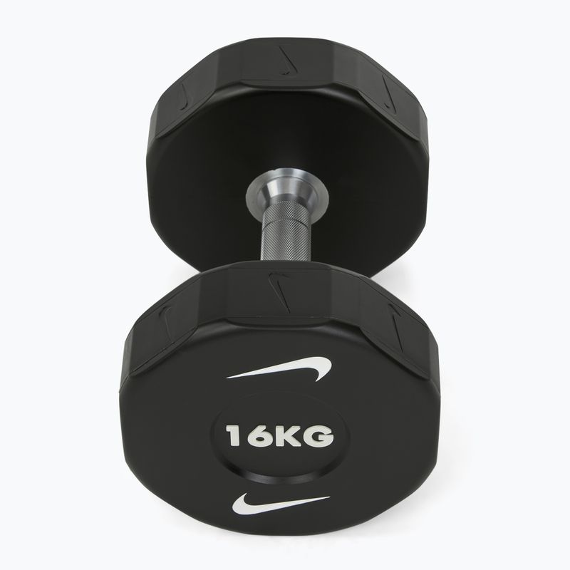 Chromierte Hantel Nike Strength Pro Urethane Dumbbell 16 kg black/white 2
