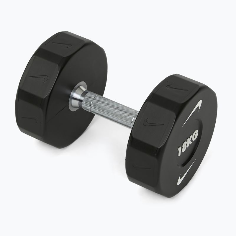 Chromierte Hantel Nike Strength Pro Urethane Dumbbell 18 kg black/white