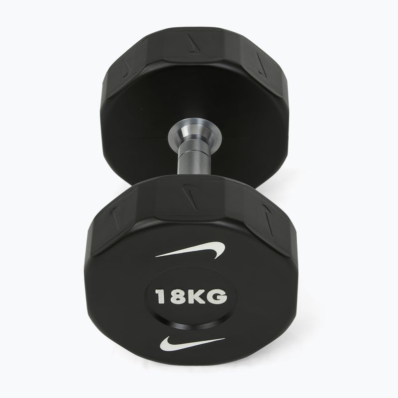 Chromierte Hantel Nike Strength Pro Urethane Dumbbell 18 kg black/white 2