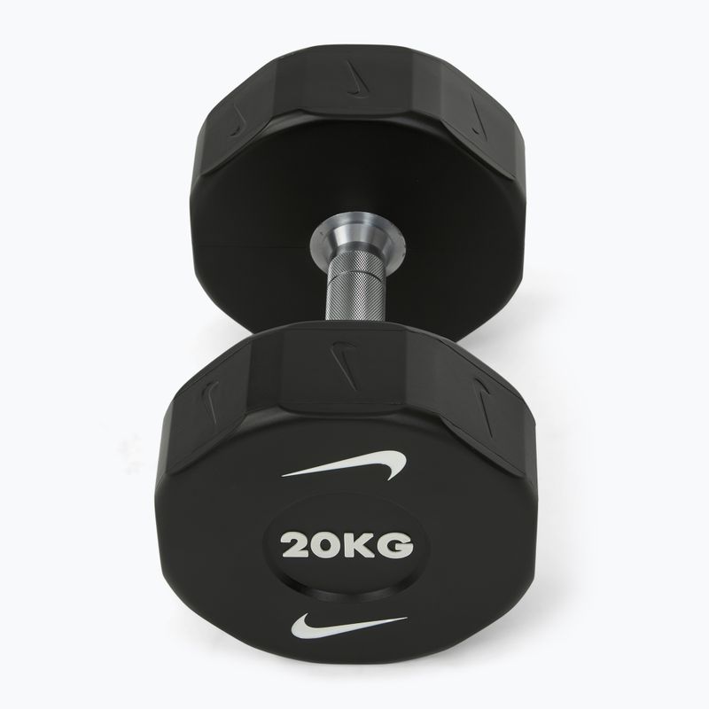 Chromierte Hantel Nike Strength Pro Urethane Dumbbell 20 kg black/white 2