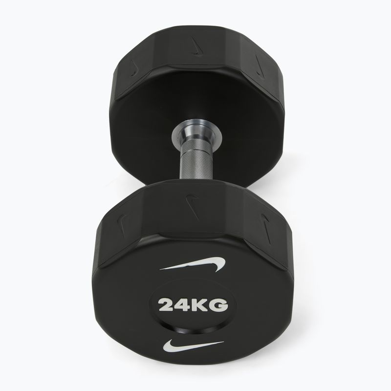 Chromierte Hantel Nike Strength Pro Urethane Dumbbell 24 kg black/white 2