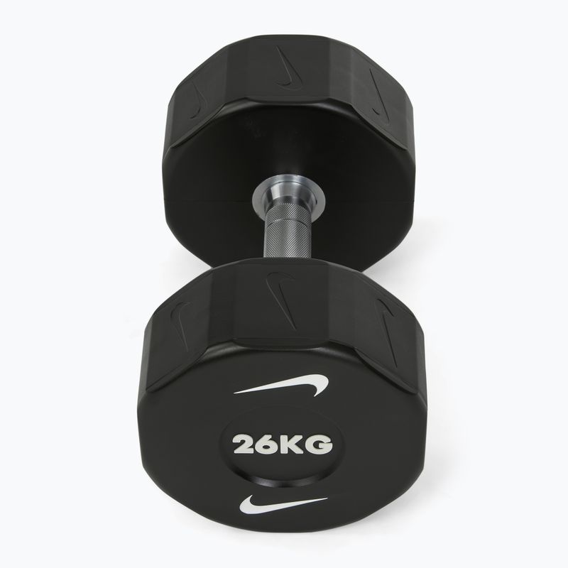 Chromierte Hantel Nike Strength Pro Urethane Dumbbell 26 kg black/white 2