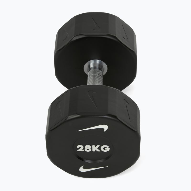 Chromierte Hantel Nike Strength Pro Urethane Dumbbell 28 kg black/white 2