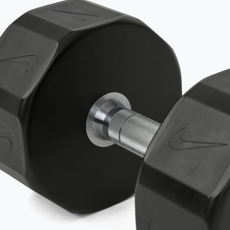 Chromierte Hantel Nike Strength Pro Urethane Dumbbell 28 kg black/white 4