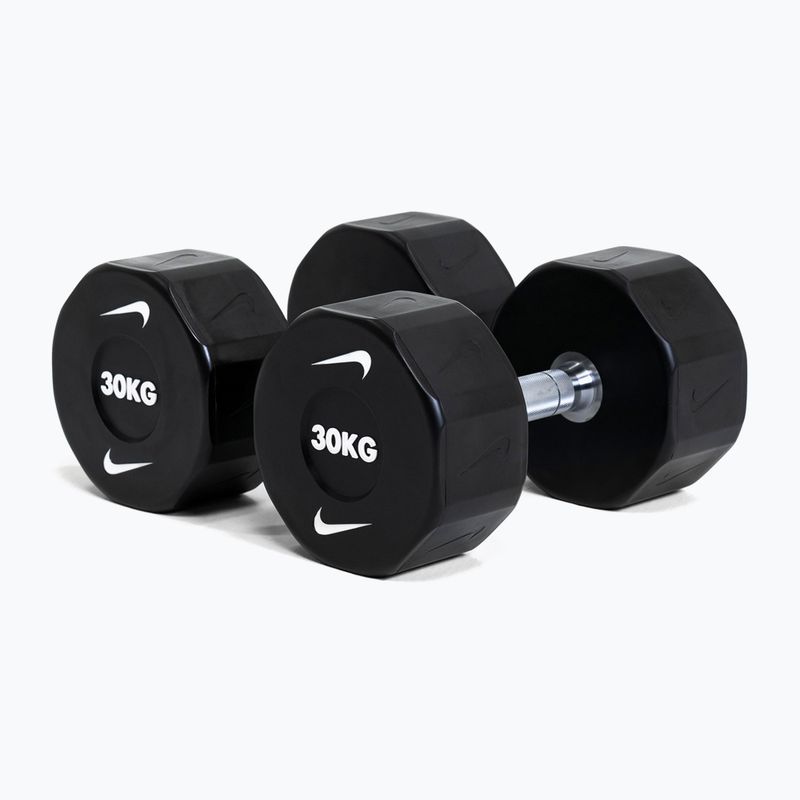 Chromierte Hantel Nike Strength Pro Urethane Dumbbell 30 kg black/white 5