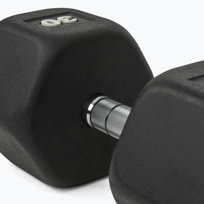 Gummierte Hantel Nike Strength Hex Dumbbell 30 kg black/white 4