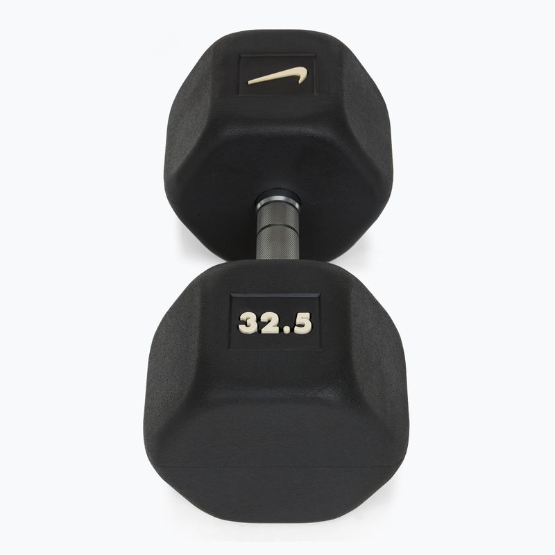 Gummi-Hantel Nike Strength Hex Dumbbell 32,5 kg black/white 2