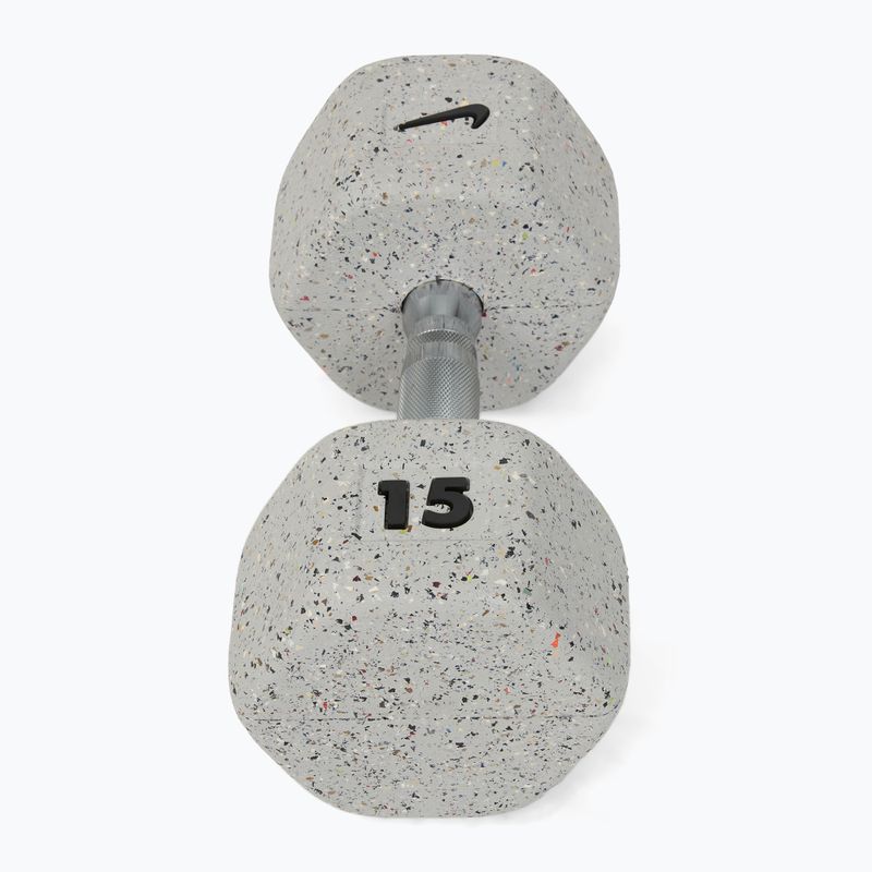 Gummierte Hantel Nike Strength Grind Hex Dumbbell 15 kg wolf grey 2
