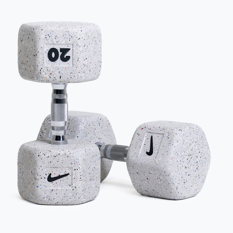 Gummierte Hantel Nike Strength Grind Hex Dumbbell 20 kg wolf grey 5