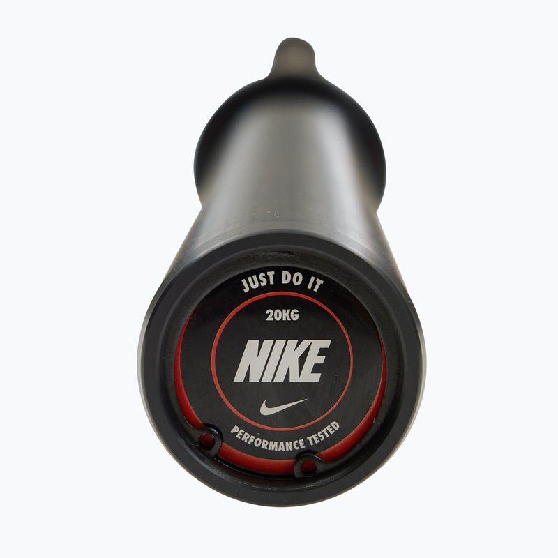 Gerade Langhantelstange Nike Strength Chrome Barbell black chrome swoosh 5
