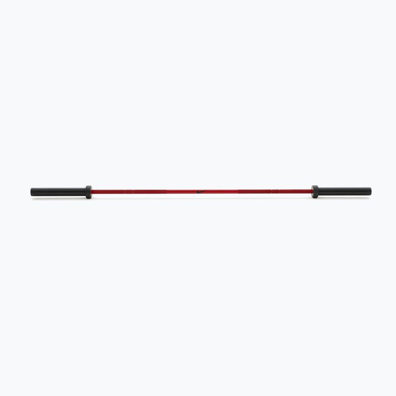 Gerade Langhantelstange Nike Strength Coated Premium Barbell red swoosh 2