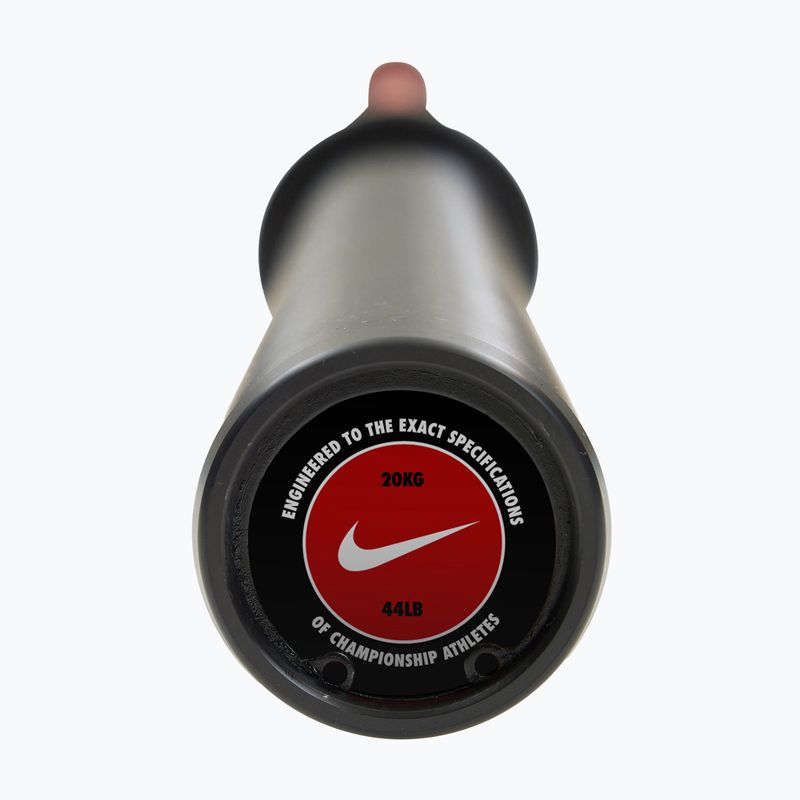 Gerade Langhantelstange Nike Strength Coated Premium Barbell red swoosh 6